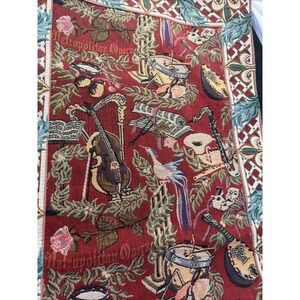 VINTAGE TAPISSERIE TAPESTRY Runner Metropolitan Opera , Birds , Dining Room Hang